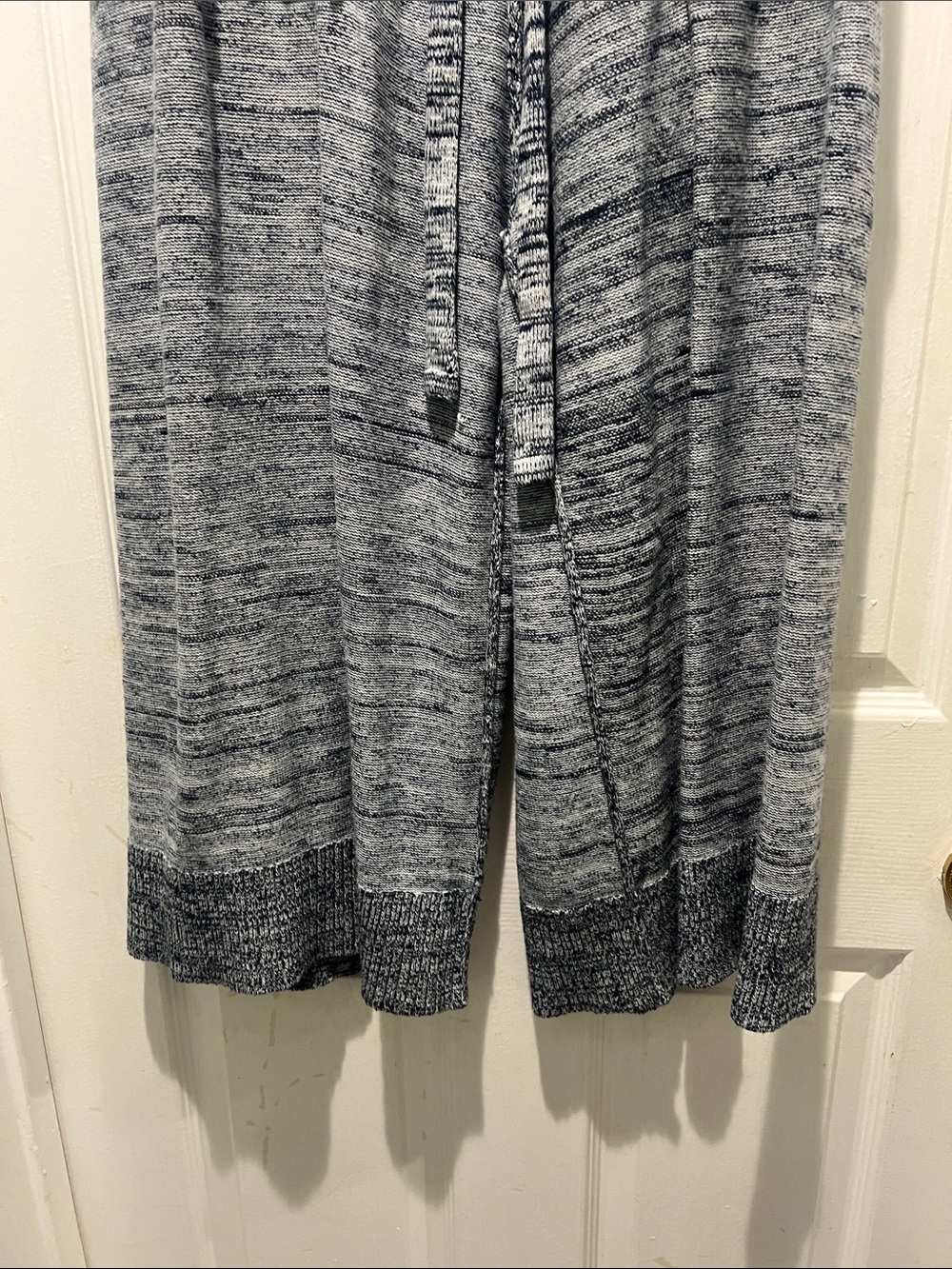 Free People Blue with White Flare Knit Pants - Picture 8 of 12